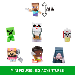 Minecraft Mini Mode Overworld Battle Pack With 7 Mini Action Figures Inspired By The Movie