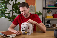 Minecraft Dennis The Wolf Interactive Plush Toy With Sounds & Moving Mouth, Inspired By The Movie