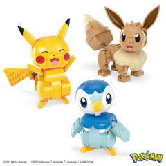 Mega Pokémon Trio Construction et Présentation, 3Fig., 83Pces
