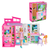 Barbie Maison Portative et Poupée, 4Pièces, 11Accessoires