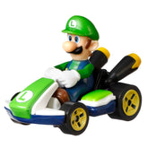 Hot Wheels Mario Kart Veículo de Brinquedo Kart Padrão Luigi