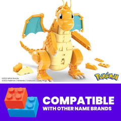 MEGA Pokémon Building Toy Kit Dragonite (387 Pieces) With Motion For Kids