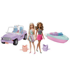 Barbie® Coffret Véhicules et Poupées