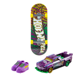 Hot Wheels Skate Vehículo de Juguete Patineta de Colección FELINE RISKY™ + SOLID MUSCLE™ con Diecast