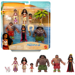 Disney Moana 2 Toys, Moana's Adventure Set With 6 Small Dolls & 2 Accessories