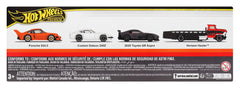 Hot Wheels Premium Collector Display Sets, 3 Cars & 1 Transporter