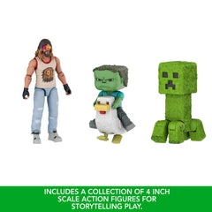 Minecraft Woodland Mansion Throwdown Toy Action Figure Multipack Inspired By The Movie