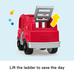 Fisher-Price Little People Toy Firetruck & Firefighter Figure Set For Toddlers, 2 Pieces