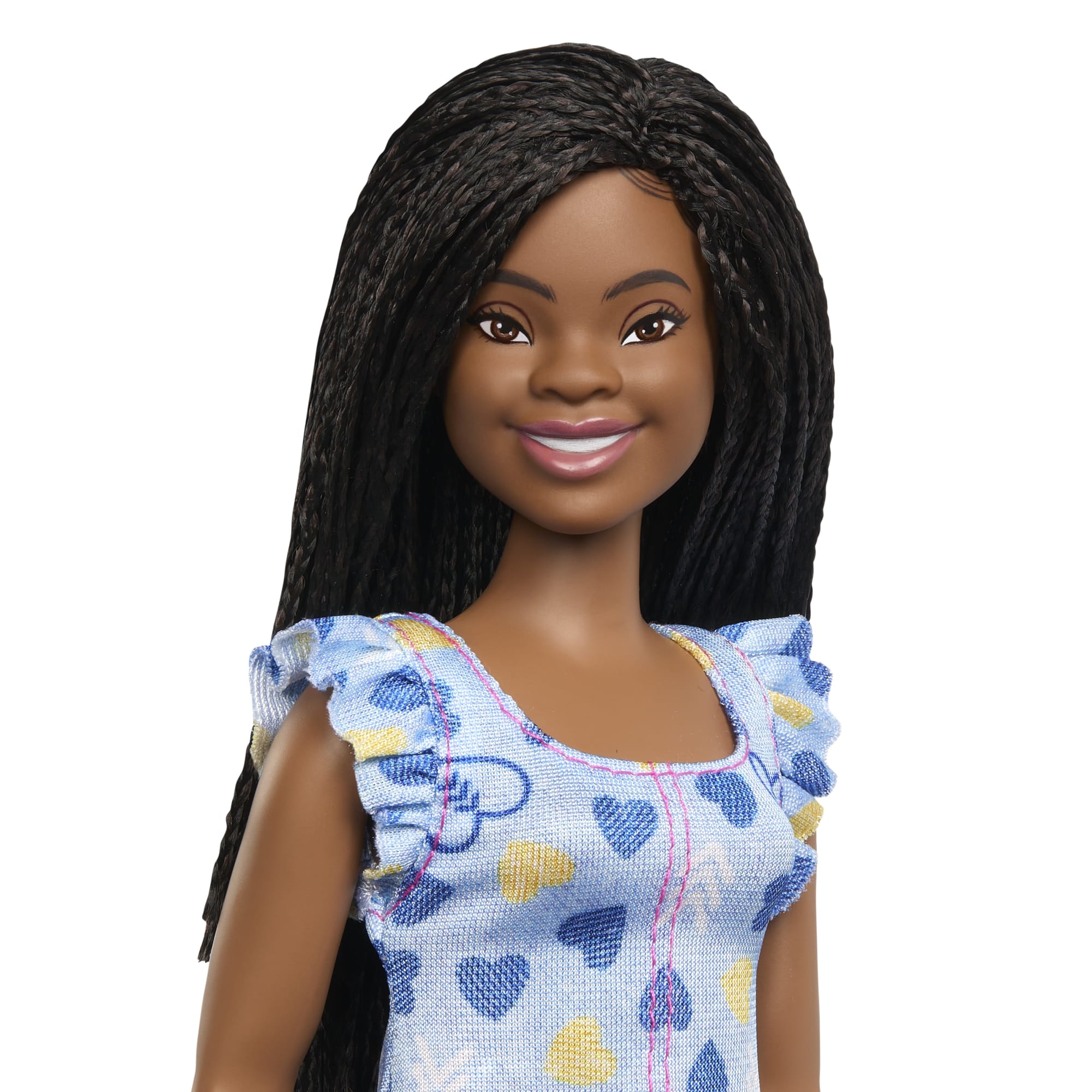 Barbie Fashionistas Doll #229, Barbie Doll With Down Syndrome Wearing Heart-Print Dress