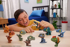 Jurassic World Mighty Little Biters Dinosaur Toy With Bite Action, Eye Change, Collectible Figure