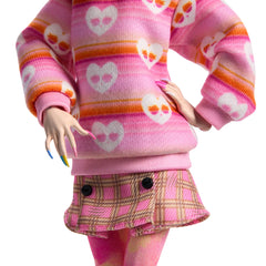 Monster High Wednesday Collectible Doll, Enid Sinclair in Pink Fashion With Accessories