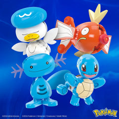 MEGA Pokémon Water-Type Trainer Team Building Toy Kits With 2 Action Figures (79 Pieces) For Kids