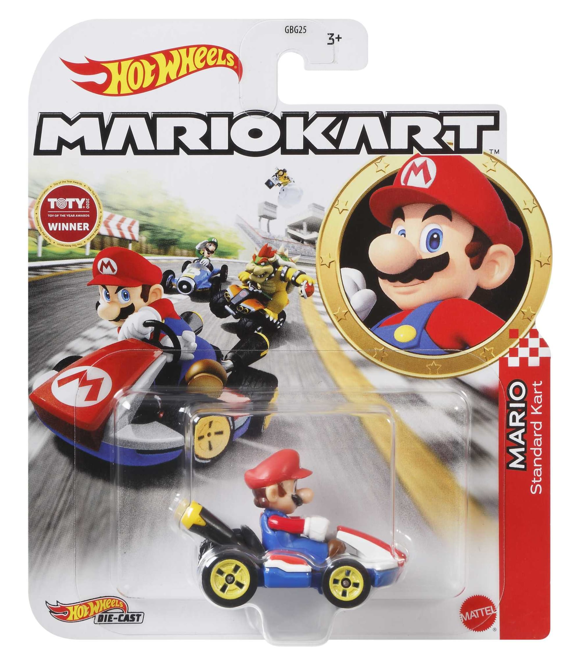Hot Wheels Mario Kart Vehículo de Juguete Mario Estándar Kart