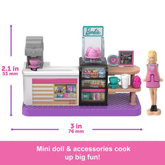 Barbie Mini Barbieland Collectible Bakery Playset With 1.5-inch Barbie Doll, interactive Play Areas For Storytelling Fun
