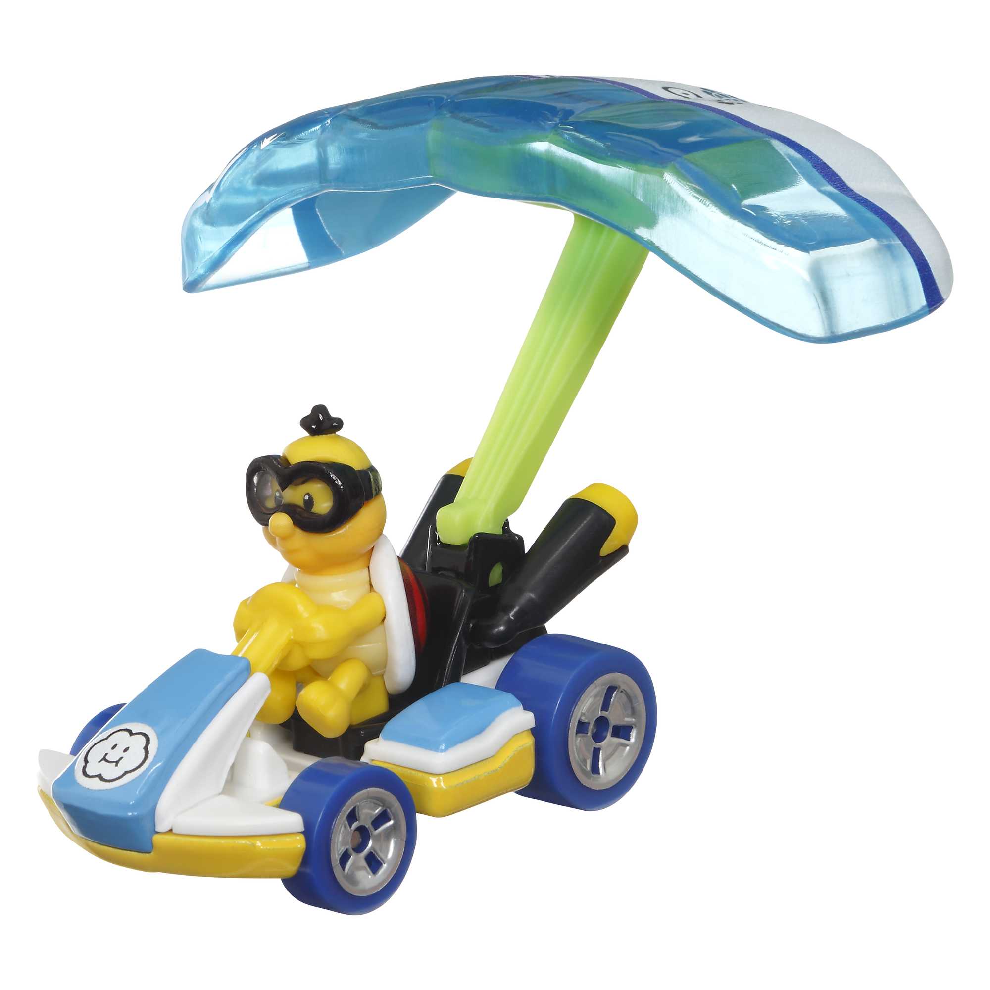 Hot Wheels Mario Kart Vehículo de Juguete Lakitu Estándar Kart con Cloud Glider
