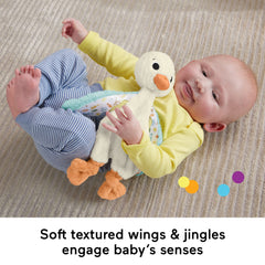 Fisher Price Snuggle Up Goose Baby Sensory Toy, Plush Toy With Jingles For Newborns
