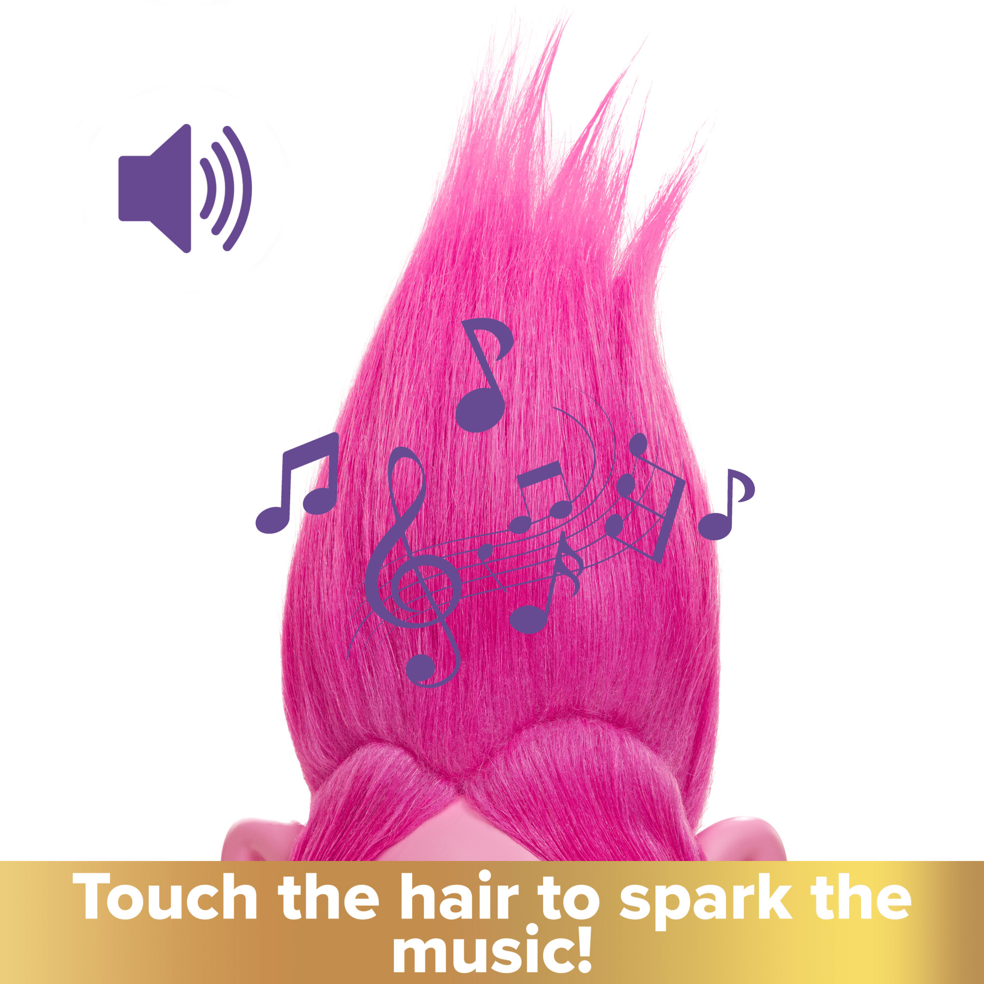Dreamworks Trolls Band Together Rainbow Hairtunes Poppy Doll, Light & Sound, Toys inspired By The Movie